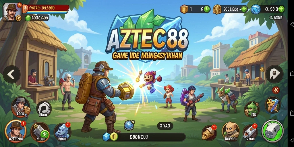 Tangkapan layar AZTEC88 yang menunjukkan permainan Idle yang seru dan menantang.