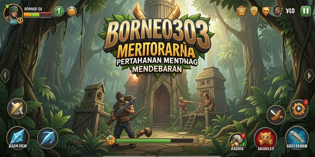 Screenshot gameplay menampilkan strategi Tower Defense yang mendebarkan.