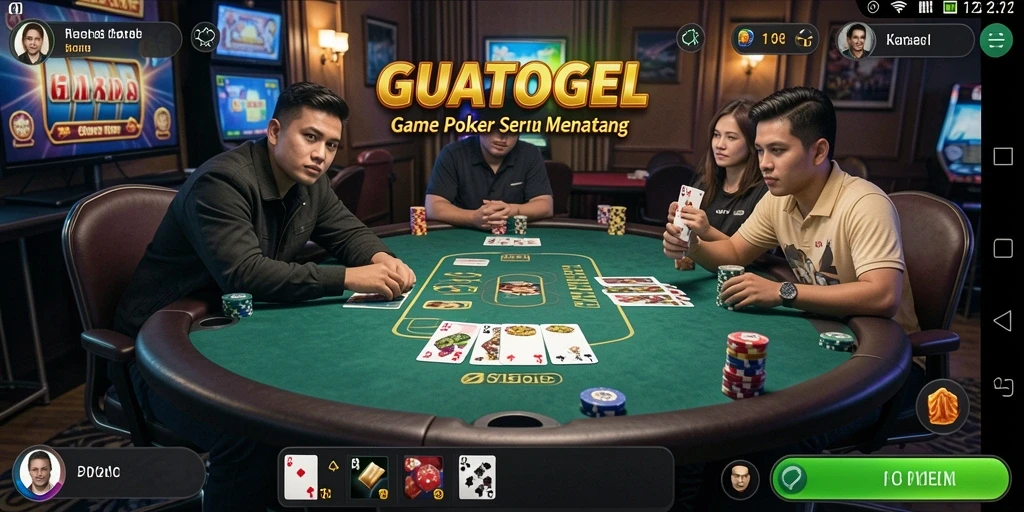 Tampilan menarik gameplay poker di GUATOGEL