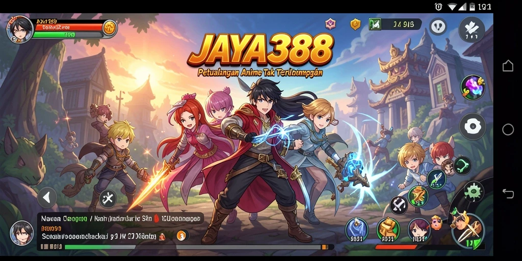 Tangkapan layar utama JAYA388 menampilkan aksi seru dari gameplay Anime.