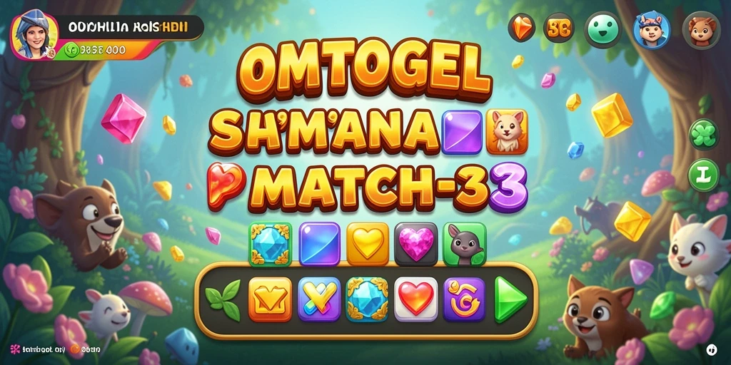 Gameplay seru Match-3 di OMTOGEL dengan grafis menarik.