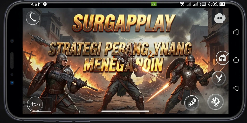 Tangkapan layar SURGAPLAY menunjukkan pertarungan strategi yang intens.
