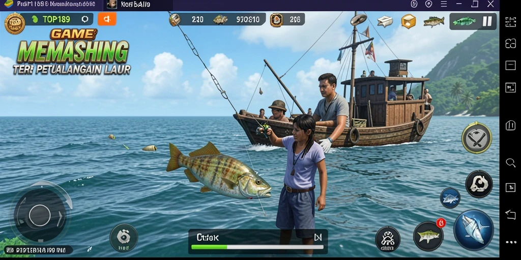 Tangkapan ikan besar di tengah lautan dalam TOPI189.
